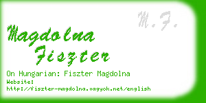 magdolna fiszter business card